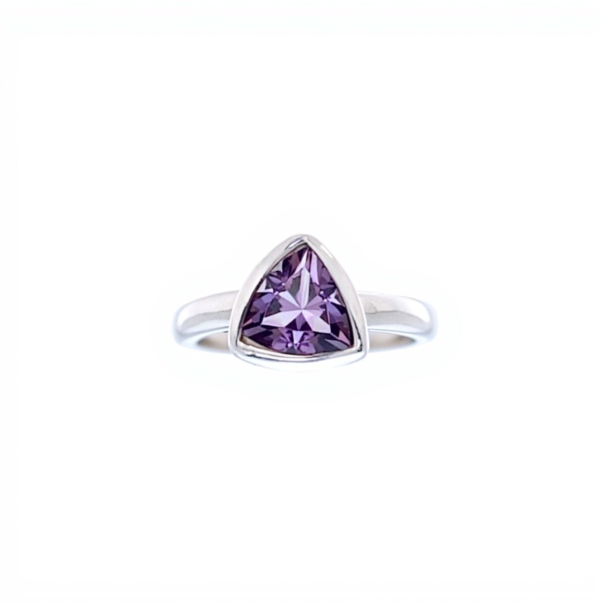 Anillo Triángulo-Plata 925-Con Amatista-AN4612 - conpiedra 