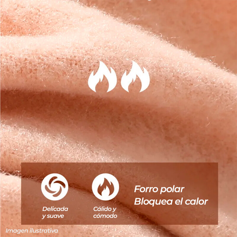 Medias Panty TÃ©rmica con Corderito Negro