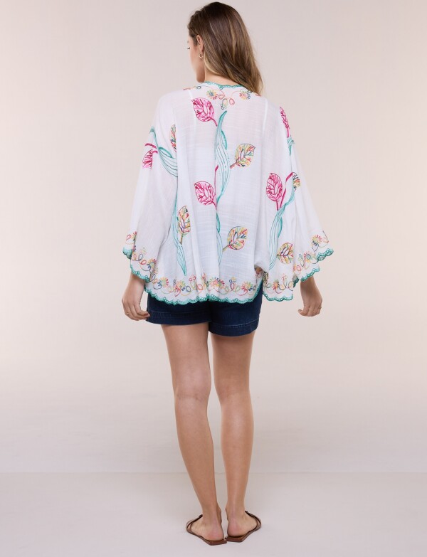Kimono Bordado BLANCO/MULTI