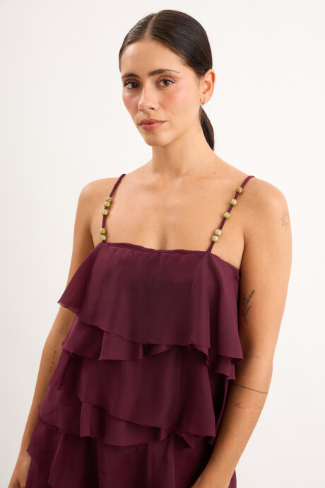 Vestido Volar Bordó