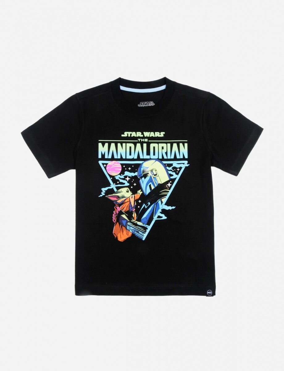 Camiseta niño Mandalorian - Negro 