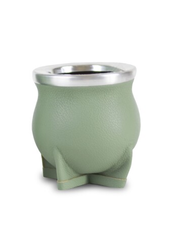 MATE DE CERÁMICA CHICO DELTA MENTA PASTEL GRANEADO FINO