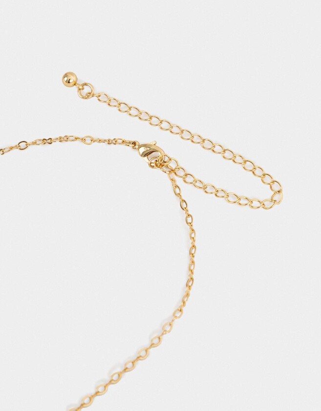 Cadena Corta con Dije Packaging especial Collar De Oso Con Strass - Dorado