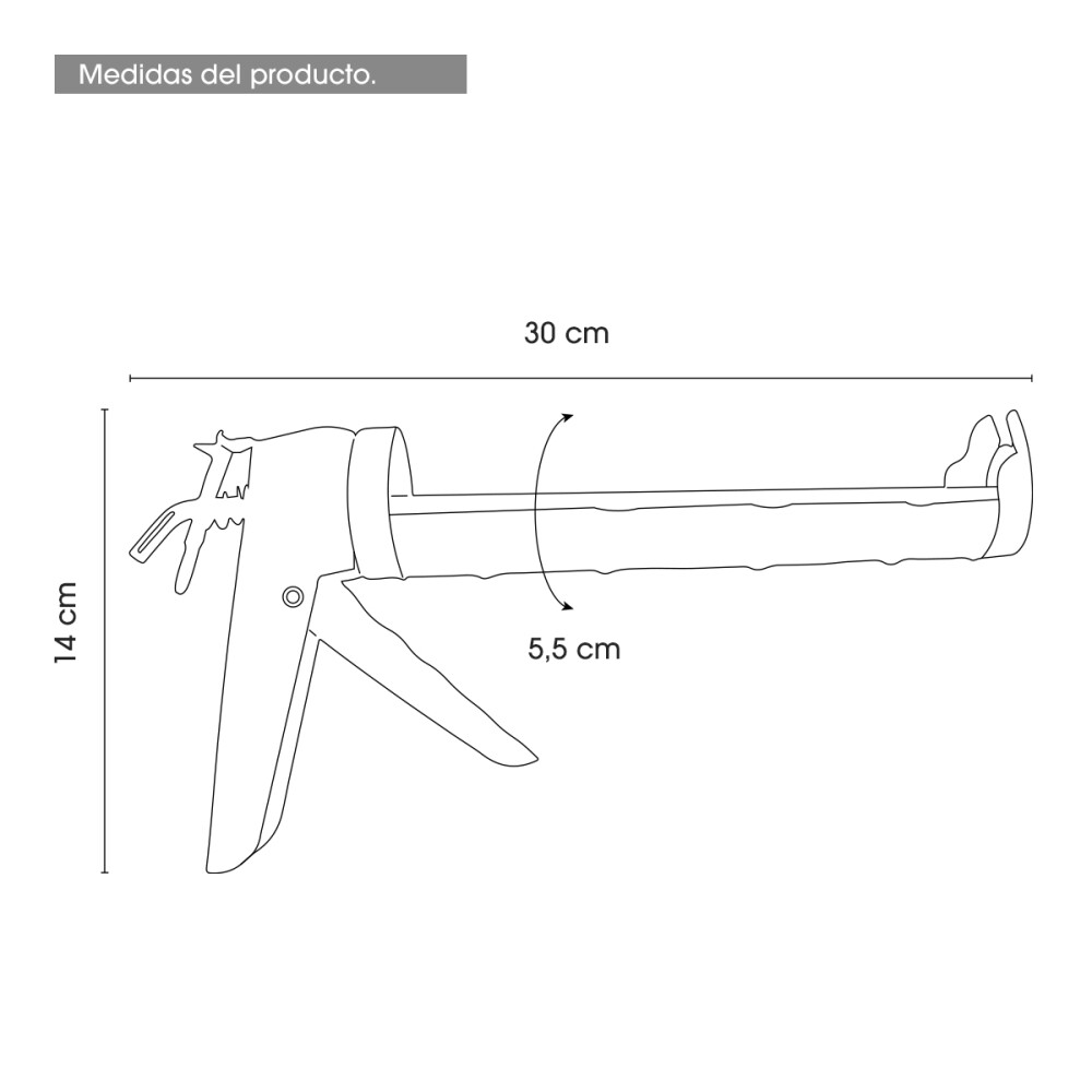 Pistola Aplicadora Sellador Silicona Reforzada Ergonomico Pistola Aplicadora Sellador Silicona Reforzada Ergonomico