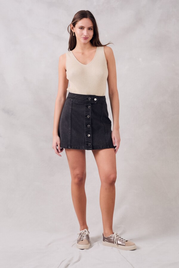 Top Lurex Escote V Beige Melange