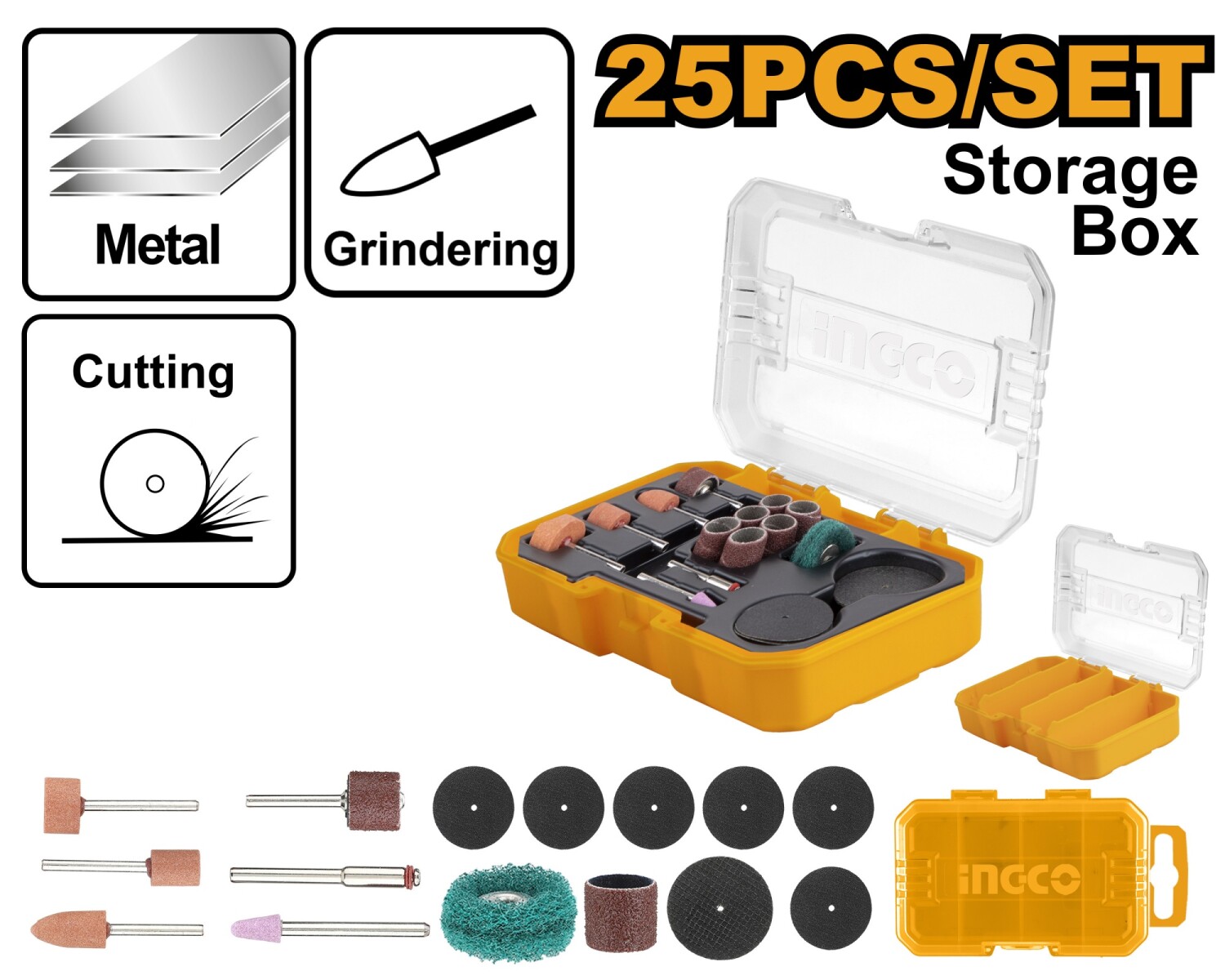 SET 25PCS ACCESORIO MINI TORNO AKMG5024 