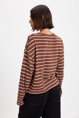 Tshirt Duo Marron/Beige
