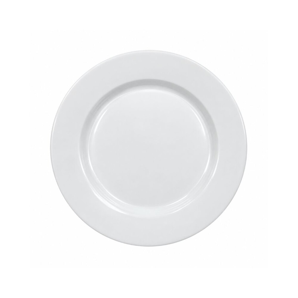 Plato llano melamina blanca 23 cm Plato llano melamina blanca 23 cm
