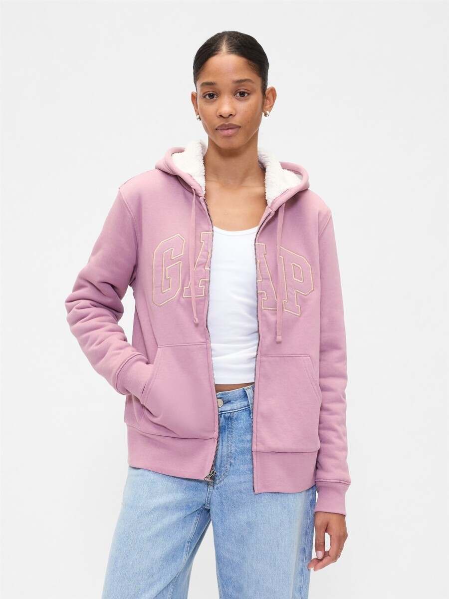 Canguro Con Corderito Logo Gap Mujer - Wispy Mauve 902 