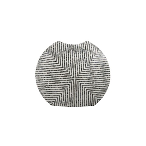 FLORERO GEOMETRICO 62x14x53CM BLANCO/NEGRO FLORERO GEOMETRICO 62x14x53CM BLANCO/NEGRO
