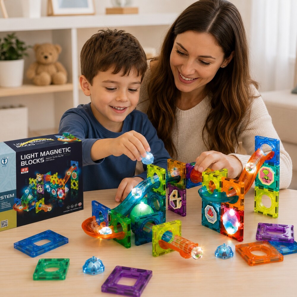 Bloques magneticos Luminosos 49pz Bloques magneticos Luminosos 49pz