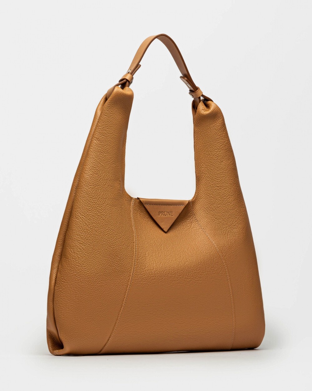 Cartera al hombro The Shopping en cuero graneado Cuoio