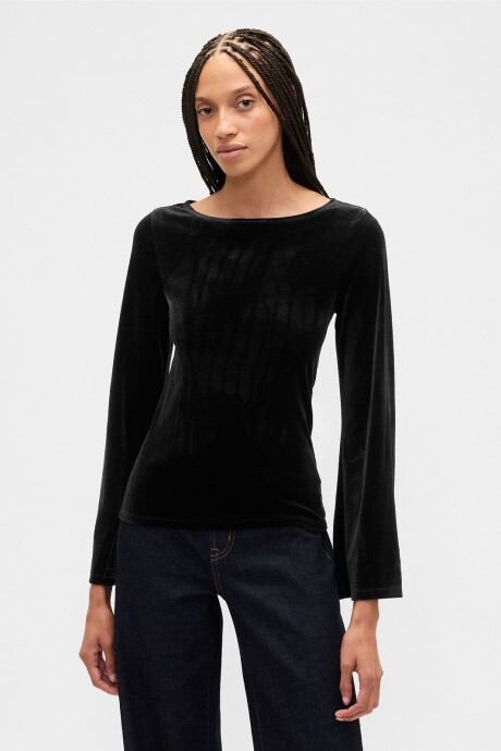 Remera Cuello Bote Mujer Black