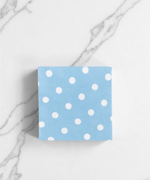 Servilleta 16x16 cm. paquete x 20 CELESTE LUNARES