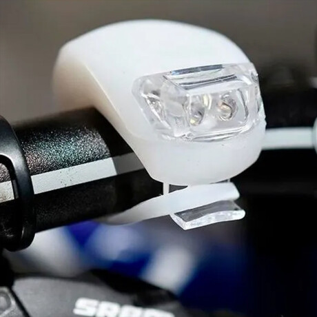 Set De 2 Luces De Silicona Para Bicicleta Luz Led Hts Rojo/blanco