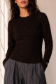 SWEATER U BOUTONE MARRON