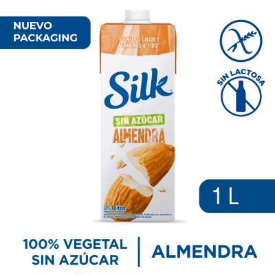 Leche Vegetal Silk Almendra sin azúcar 1L Bebida Silk Almendra S/a 1l