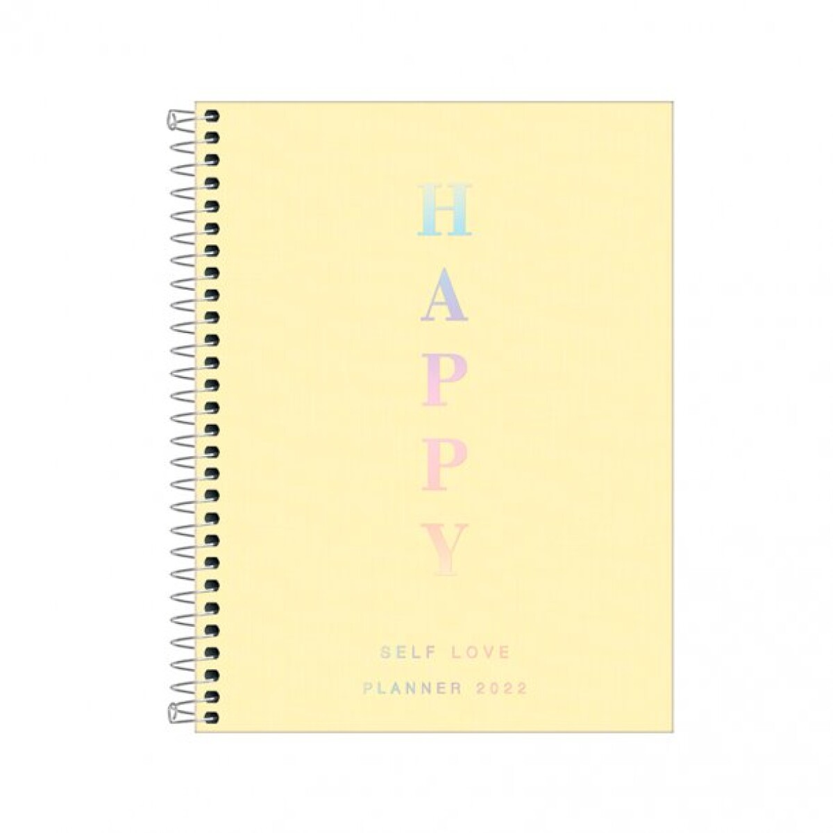 PLANNER TILIBRA HAPPY CON ESPIRAL COLORES PASTELES - AMARILLO 