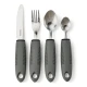 Set Cubiertos Adaptados Artritis, Temblor Manos Gris