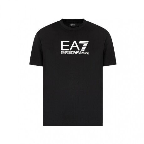 VISIBILITY COTTON CREW-NECK - EA7 EMPORIO ARMANI Black
