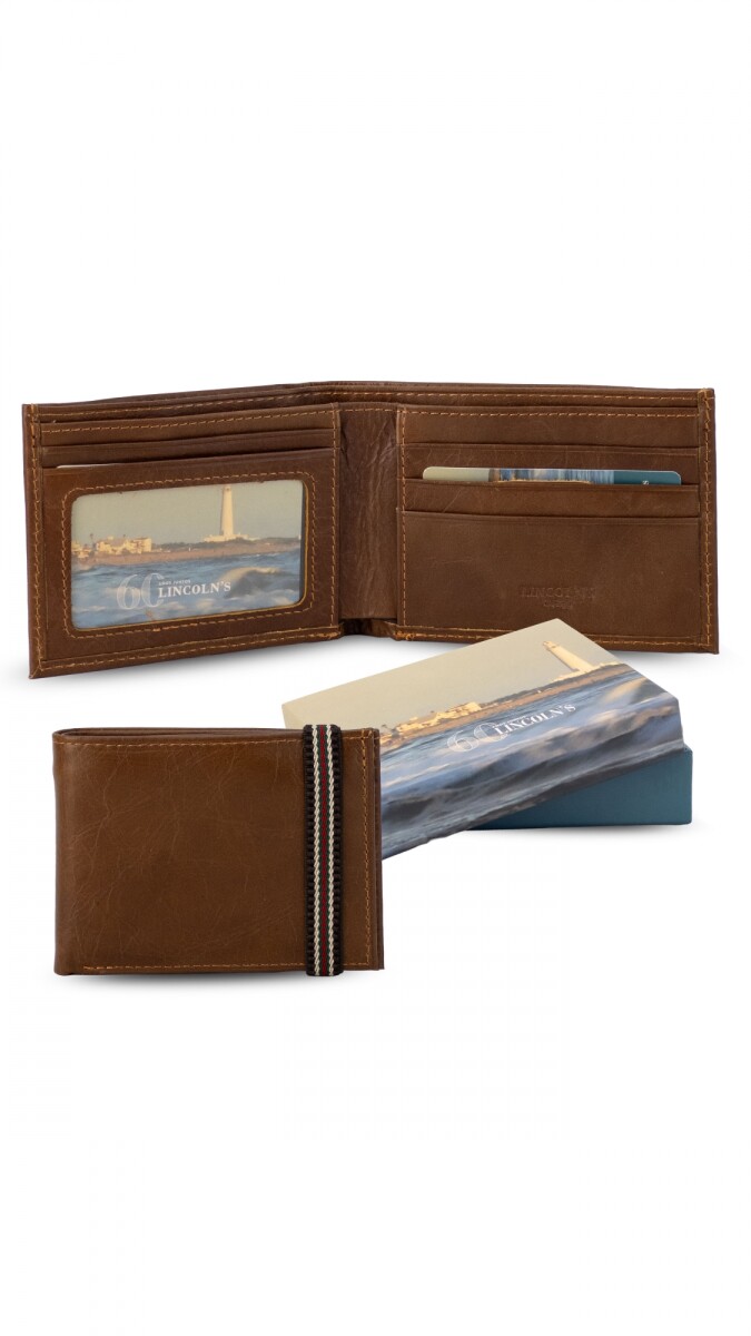 BILLETERA CUERO TROYA - RON 