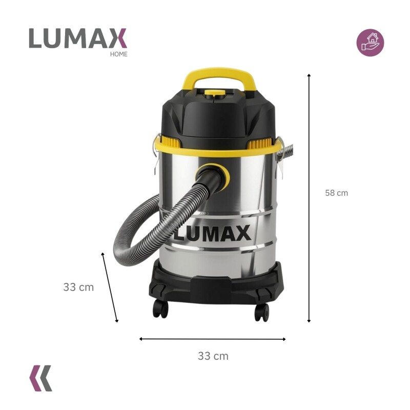 Aspiradora Industrial Lumax 2200w Acero Inox Aspira Sopla y Seca Aspiradora Industrial Lumax 2200w Acero Inox Aspira Sopla y Seca