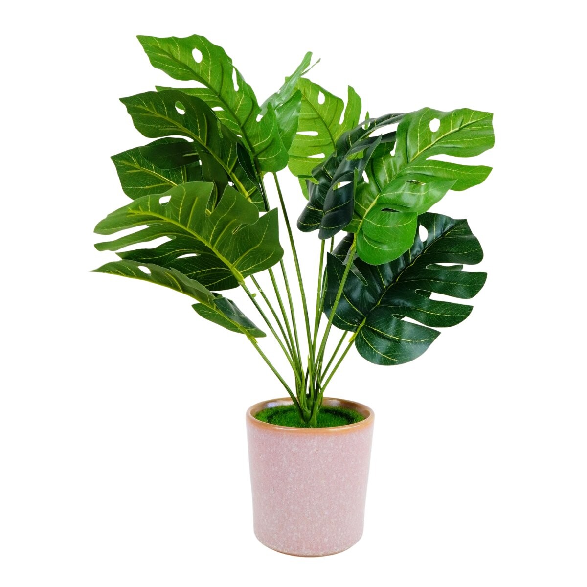 Maceta de ceramica jaspeada 