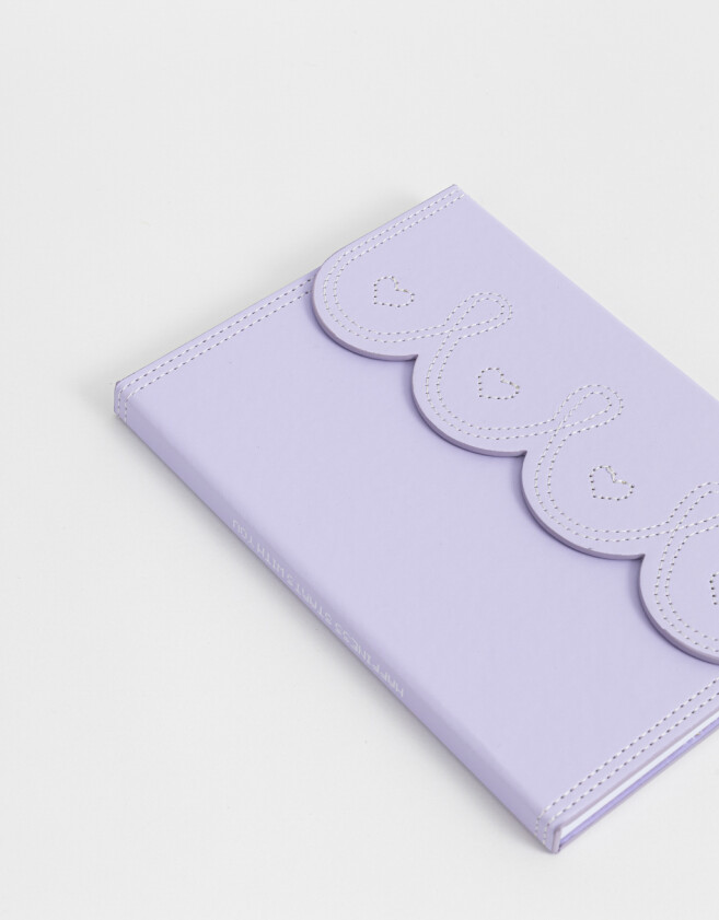 Anotadores Cuadernos y Memos Texturada Cuaderno A5 Bordado - Violeta Lila