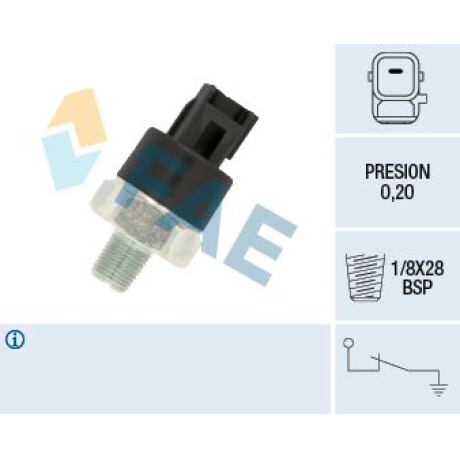 BULBO INTERRUPTOR TOYOTA ACEITE YARIS HILUX 2006/ WINGLE 2.0TD 1/8x28 BSP FAE BULBO INTERRUPTOR TOYOTA ACEITE YARIS HILUX 2006/ WINGLE 2.0TD 1/8x28 BSP FAE