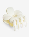 Broche Flores Broche Acrílico Flor - Blanco Crudo