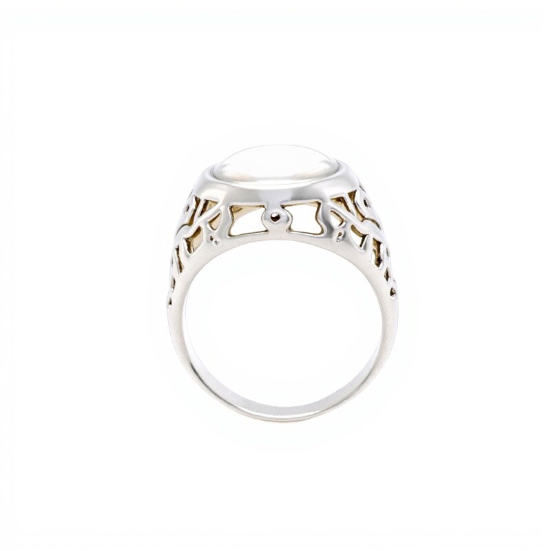 Anillo Mesa Circular-Plata 925-Piedra Nacar-AN3376 conpiedra