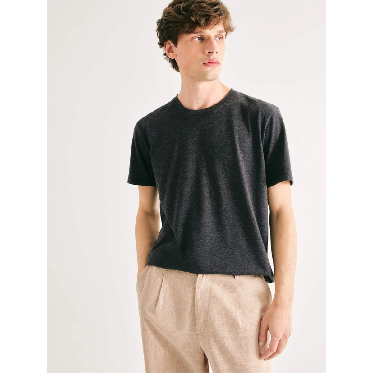 CAMISETA MM MASC - PRETO MESCLA 