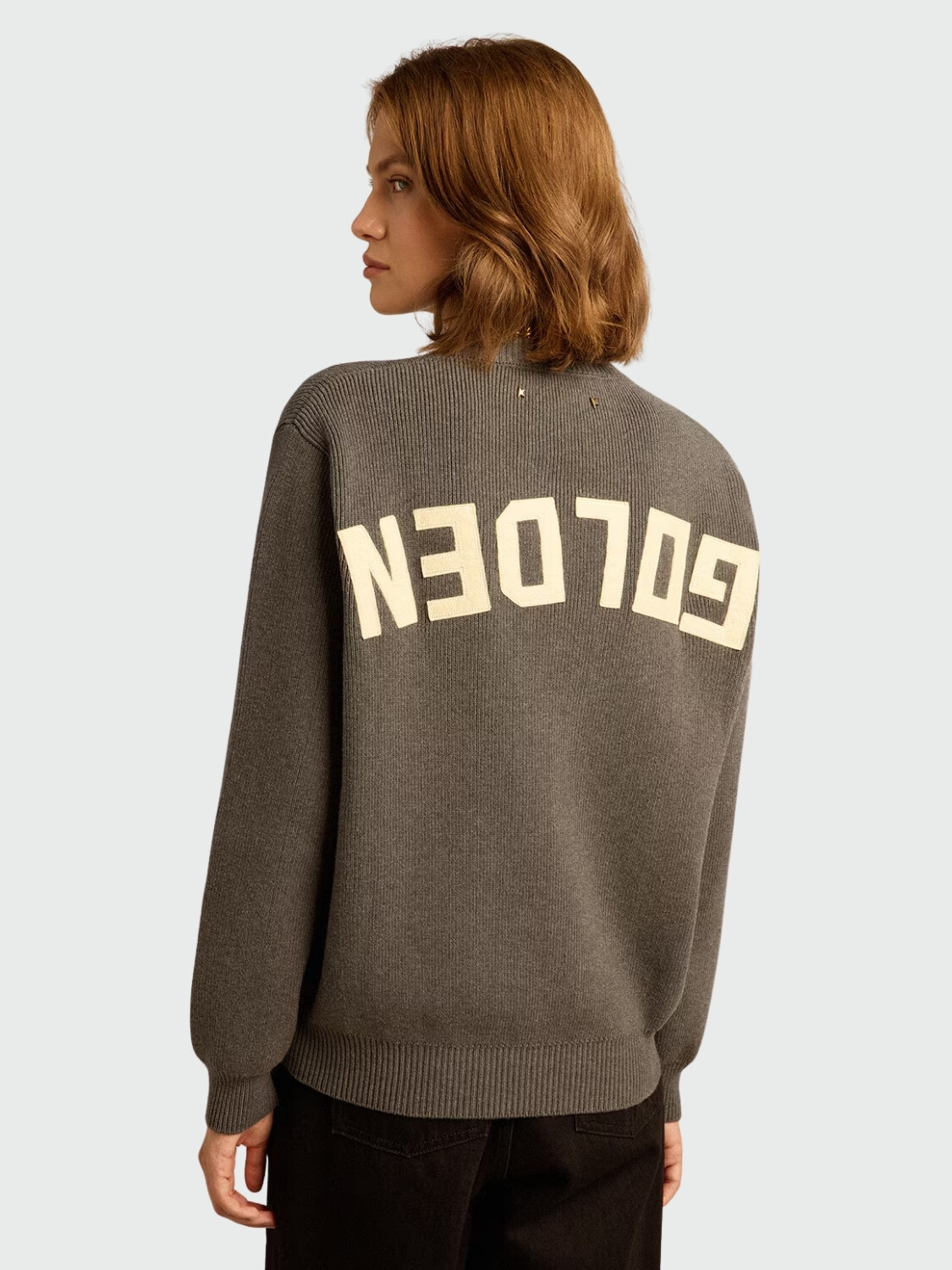 GOLDEN GOOSE - Buzo de Cuello Redondo con Logotipo en la Espalda Alta Automática