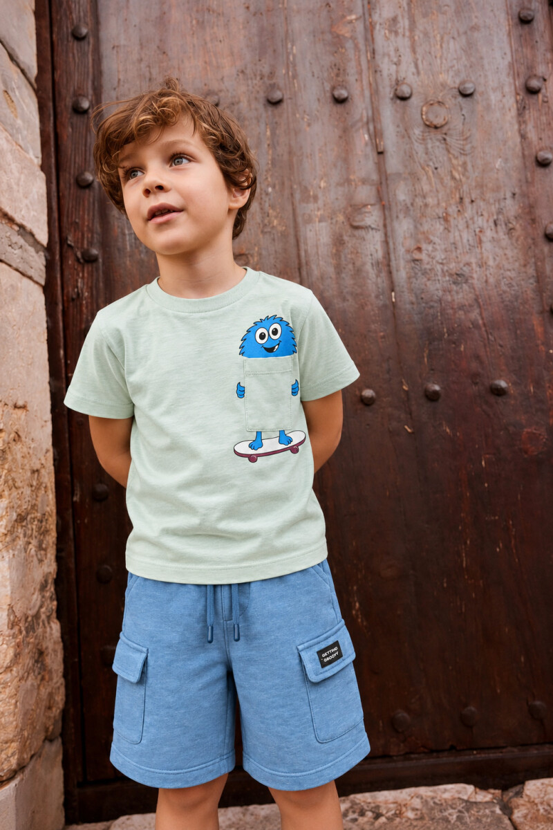 REMERA SIMIL THIAGO - VERDE GRISACEO 