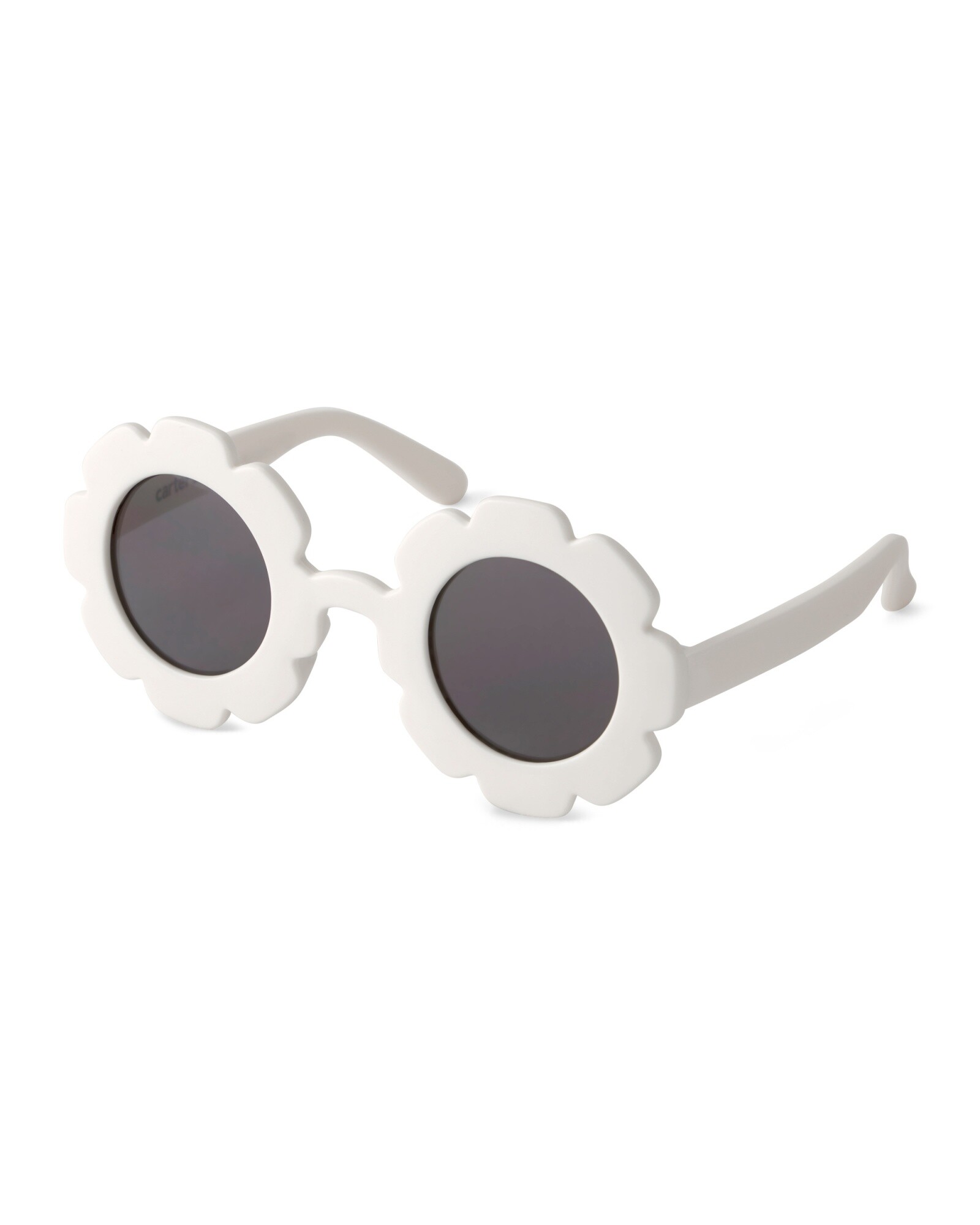 Lentes de sol, protección 100% UVA-UVB, blancos, diseño flor Sin color