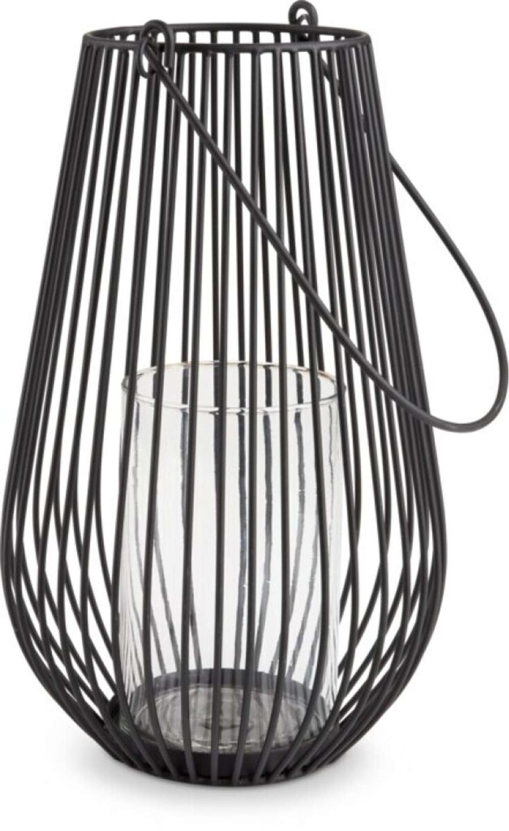 Farol MELIAS Ø21xH34cm negro - Negro 