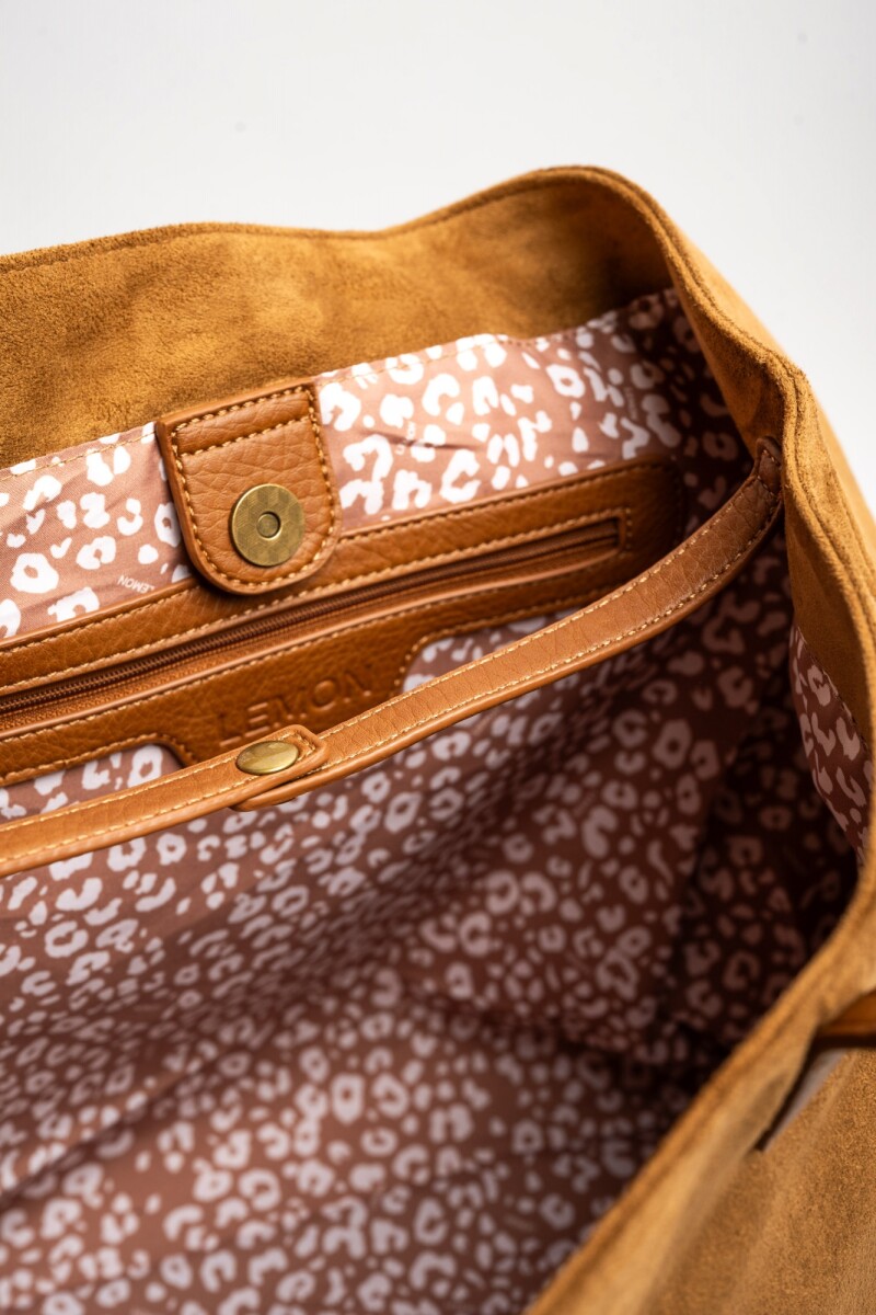 Travel Bag Gamuza Vegana Camel