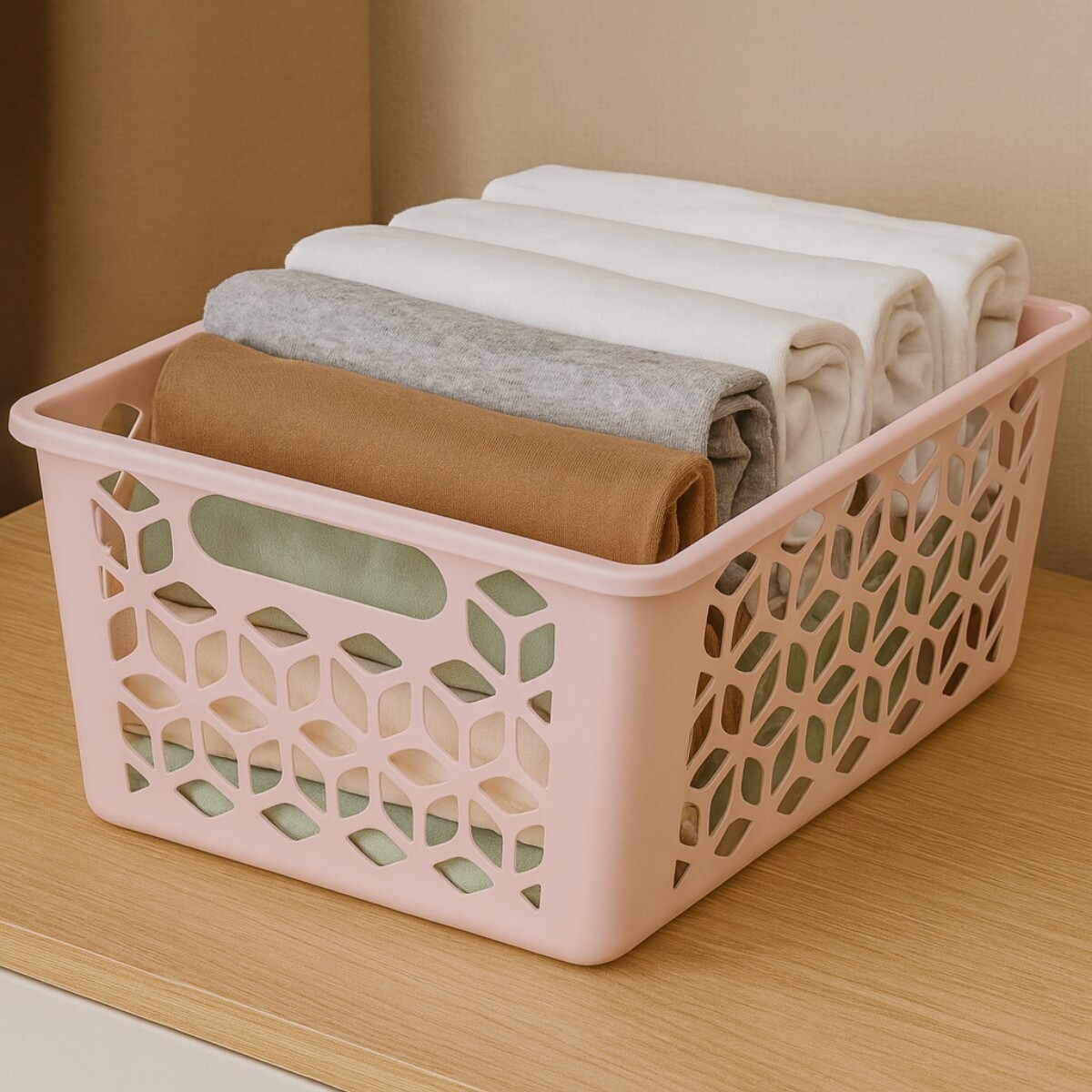 Cesto organizador G 15L - ROSA 