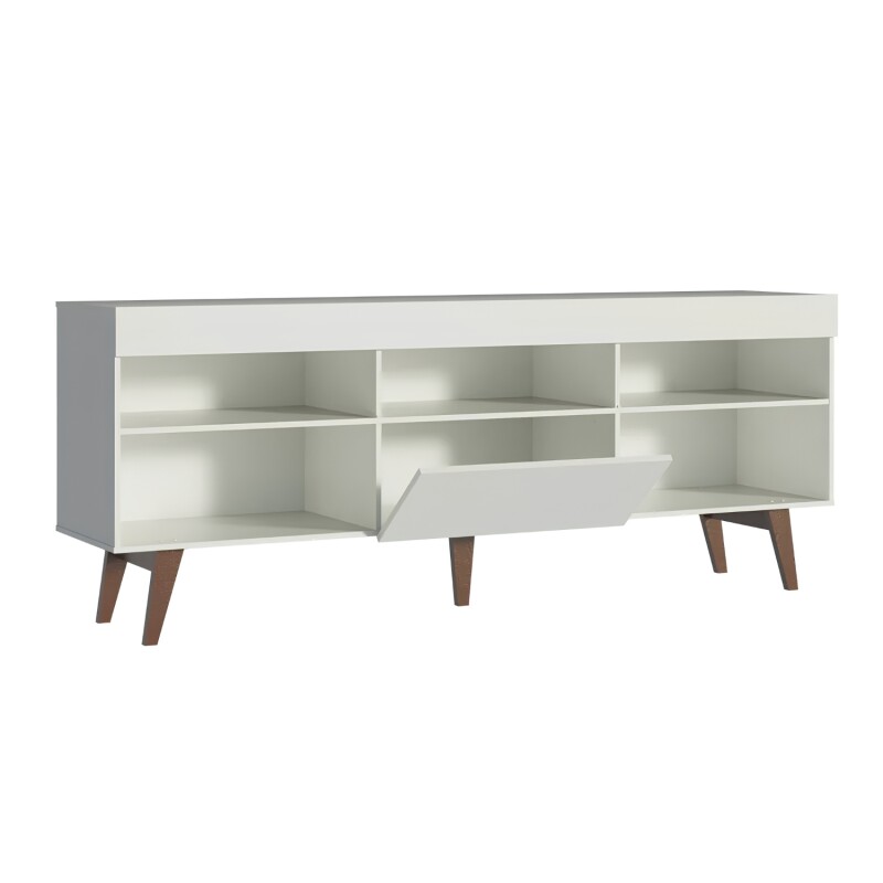Rack para TV Lumax hasta 75" Lille 180 cm 1 Puerta Blanco 5 estantes Rack para TV Lumax hasta 75" Lille 180 cm 1 Puerta Blanco 5 estantes