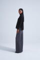 PONCHO LARGE COL ROULE Negro