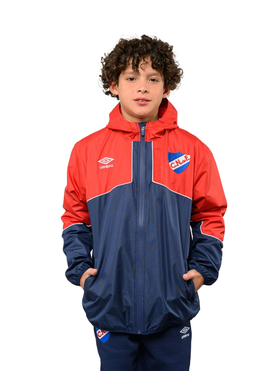 Campera De Lluvia Umbro Drift NIños NU243107 - Rojo-azul 
