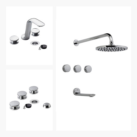 JUEGO DE GRIFERIA INCLUYE LAVATORIO DE MESADA DUCHA Y BIDET 000