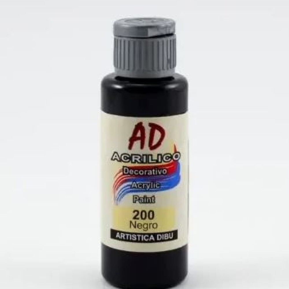 Acrílico Decorativo Ad 60 Ml Negro #Acrílico Decorativo Ad 60 Ml Negro