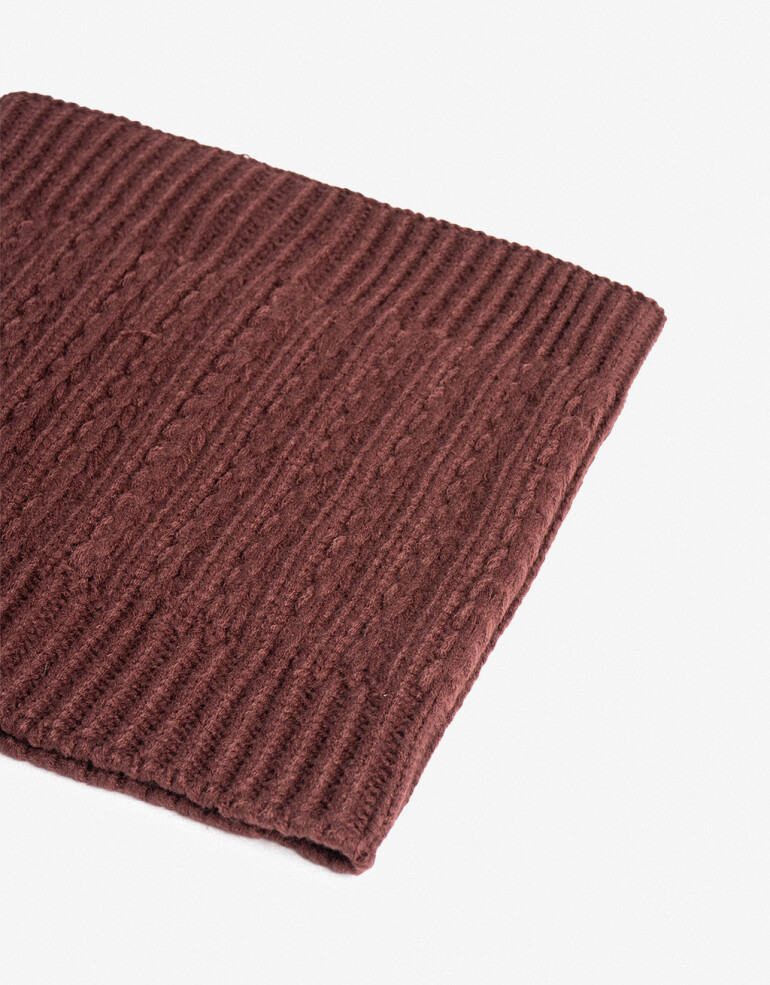 Cuellos Special Price Cuello Tejido Trenzado Chocolate - Marron Chocolate