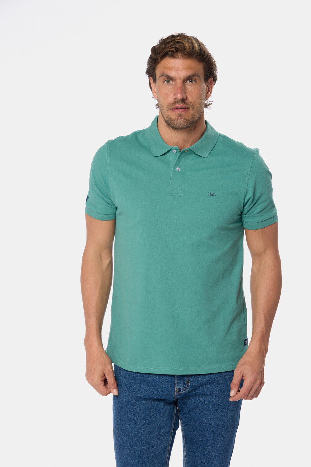 REMERA POLO LISA Verde Claro
