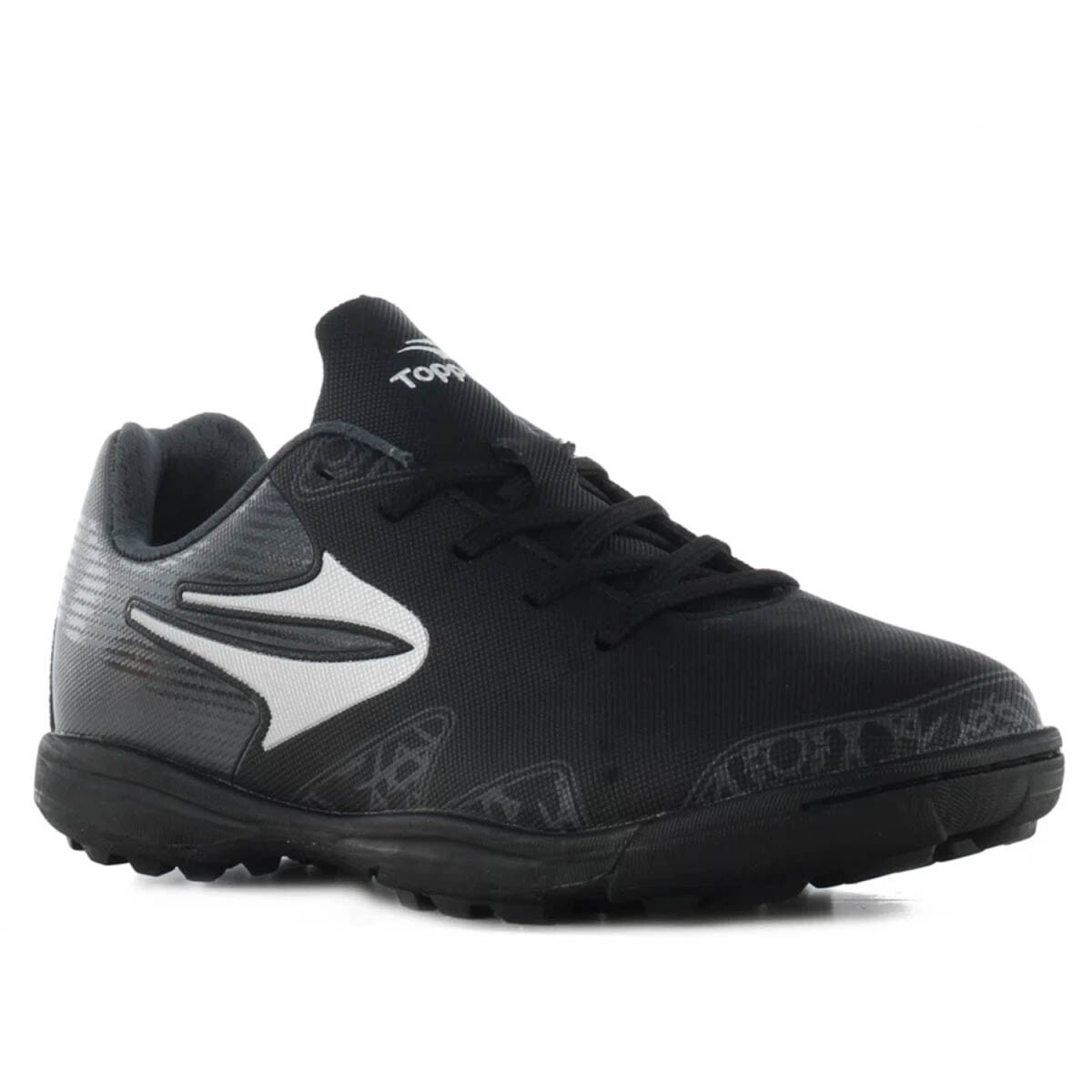 Topper Calzado De Fútbol 5 Championes Niños Original - Gris-Negro 