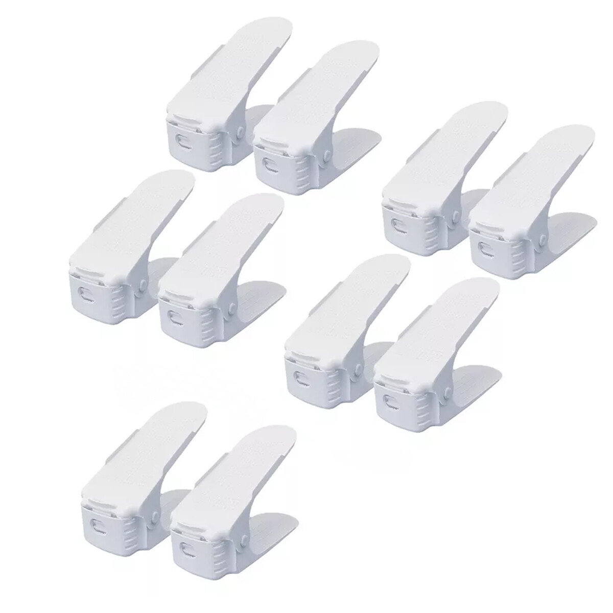 Organizador regulable de zapatos x10 - BLANCO 