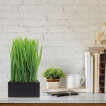 PLANTA ARTIFICIAL EN MACETA 16x8x26CM NEGRO/BLANCO PLANTA ARTIFICIAL EN MACETA 16x8x26CM NEGRO/BLANCO