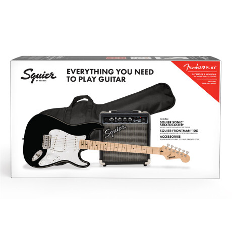 Pack Guitarra Eléctrica Squier Sonic Strat Black Pack Guitarra Eléctrica Squier Sonic Strat Black