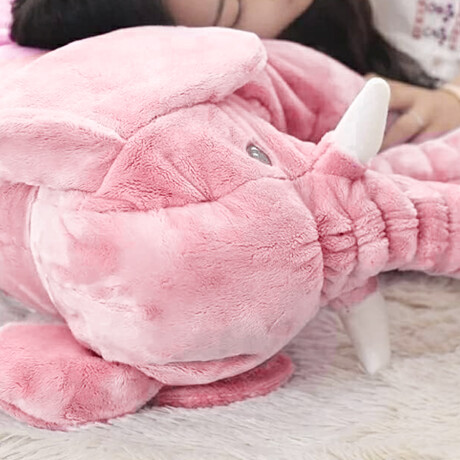 Peluche Almohada Elefante Almohadón De Apego 60cm Rosa